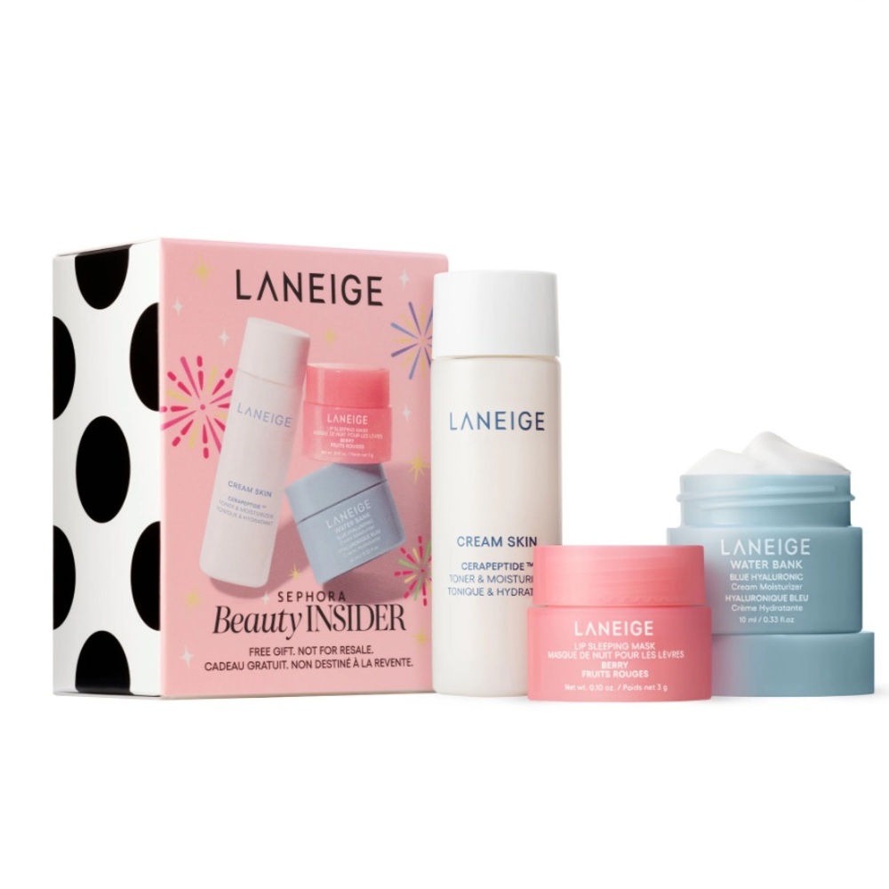 💎 LANEIGE Sephora Beauty Insider Gift Set Cream Skin Water Bank Lip Mask